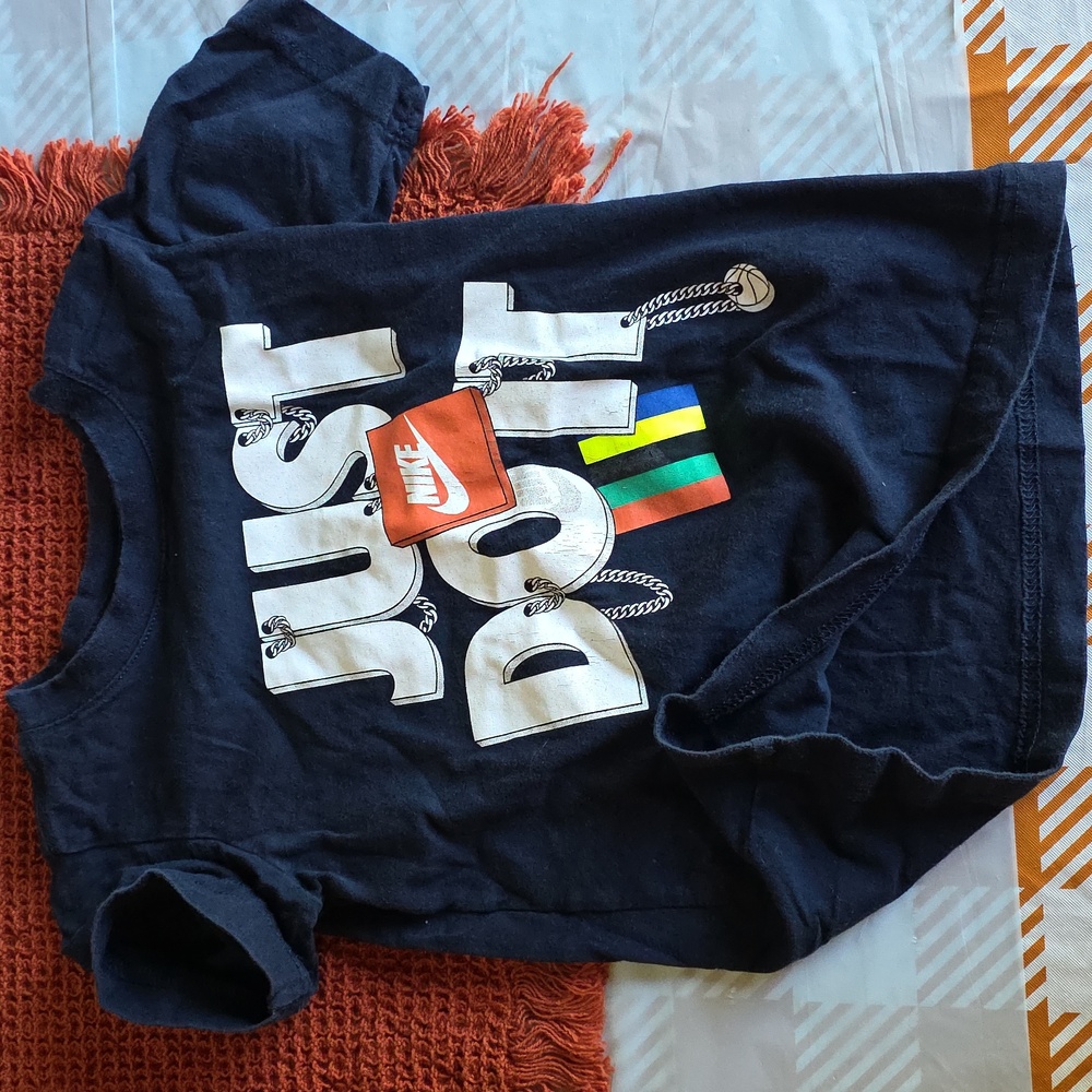 Nike Kids Navy Blue Just Do It Tee